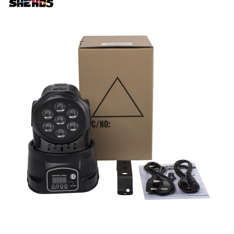 Mini LED 7X12W RGBW/18W RGBWA+UV Wash Moving Head Lighting Dj Disco Ball Lights