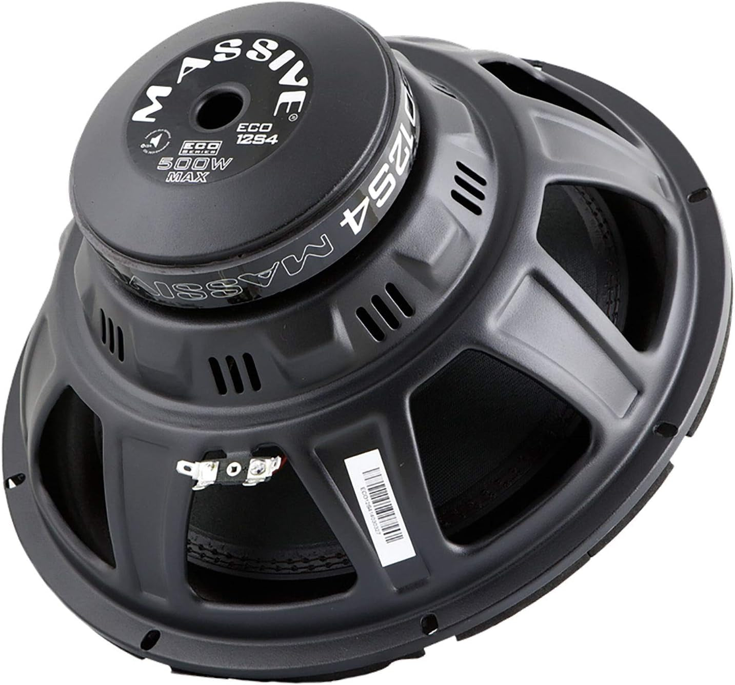 ECO12S4 – 12 Inch Car Audio 500 Watt ECO Series Subwoofer, Single 4 Ohm, 6Mm Top Plate, Steel Basket. Sold Individually