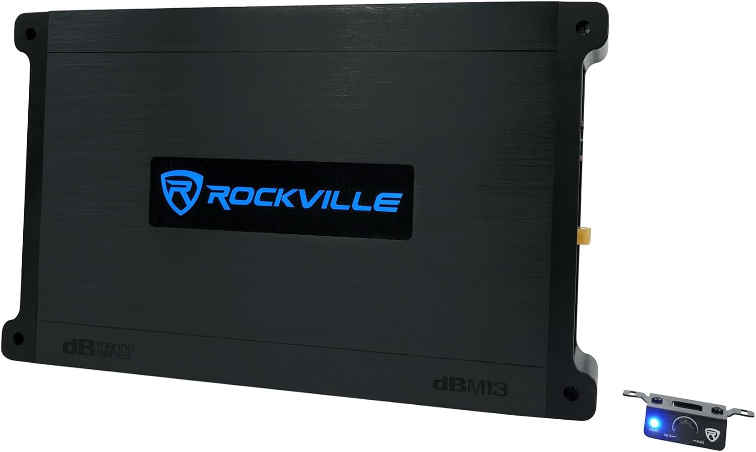 DBM13 3000W Peak/750W RMS Mono Amplifier for Boat Subwoofers, 2 Ohm, Weather-Resistant, Bass Remote, High-Performance Audio