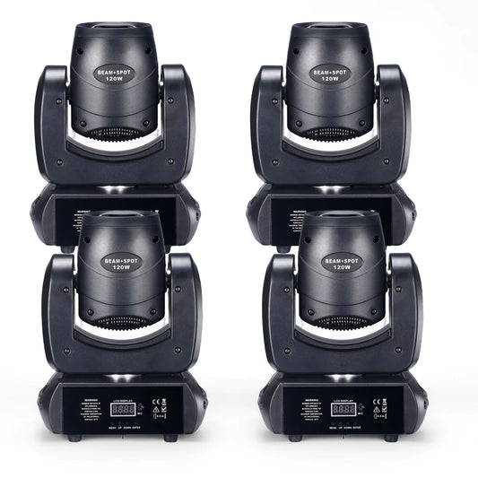 Moving Head Stage Light 120W LED with Sound Activated DMX512 Control Professional DJ Spotlight for Disco Events Church Show Bar