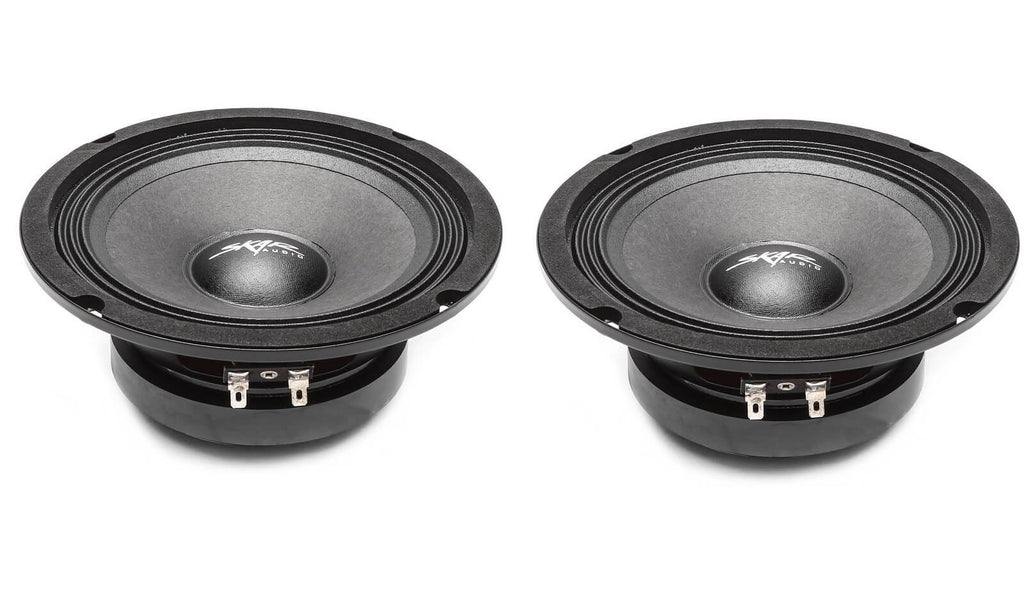 (2) NEW SKAR AUDIO FSX65-4 6.5-INCH 4 OHM 300W MAX CAR PRO AUDIO SPEAKERS - PAIR