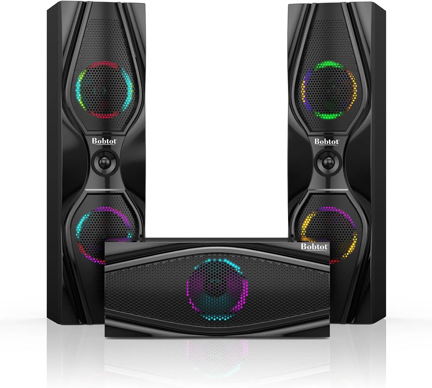 5.1 Bluetooth Home Theater Systems Surround Sound Speakers 1200 Watts 10 Inch Subwoofer 5.1/2.1 Channel Audio Stereo System with HDMI ARC Optical & USB Input for TV Ultra HD AV DVD FM Radio
