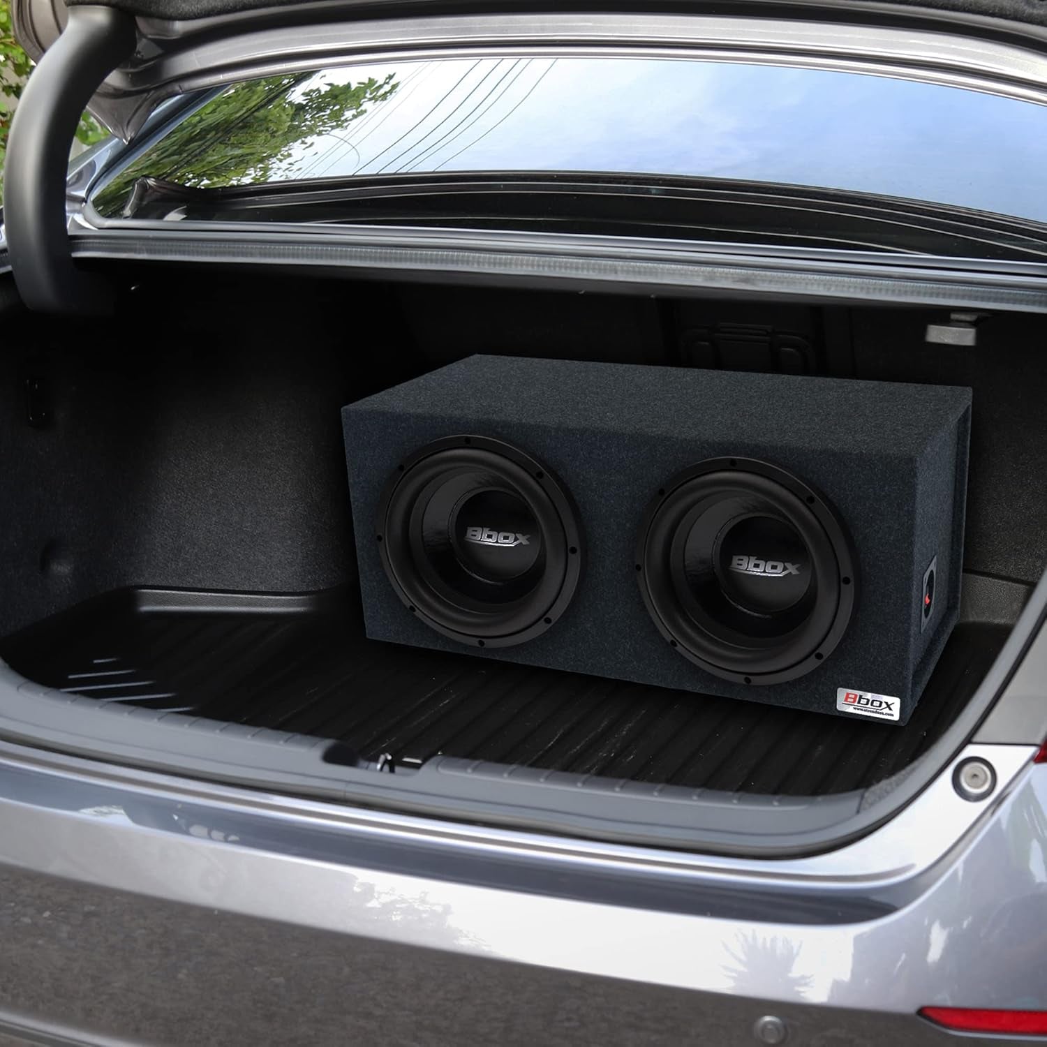 Bbox Dual Sealed 12 Inch Subwoofer Enclosure - Pro Audio Tuned Dual Sealed Car Subwoofer Boxes & Enclosures - Premium Subwoofer Box Improves Audio Quality, Sound & Bass - Spring Terminals