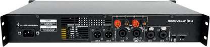 D14 7000W Peak/2000W RMS Class-D 2 Channel Amplifier, 1.5U Rack-Mount, LCD Display, Cooling Fans, Built-In Crossover, for Djs and Live Sound