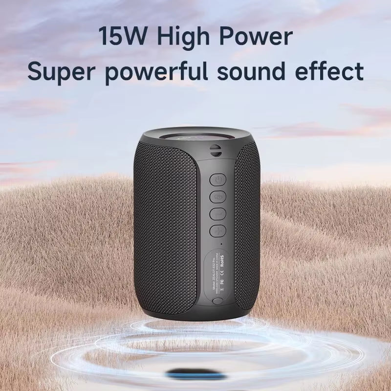 -S32PRO 15W Portable Bluetooth 5.2 Speaker Outdoor Waterproof Wireless TWS Mini Column Box Speaker Outdoor TF Card
