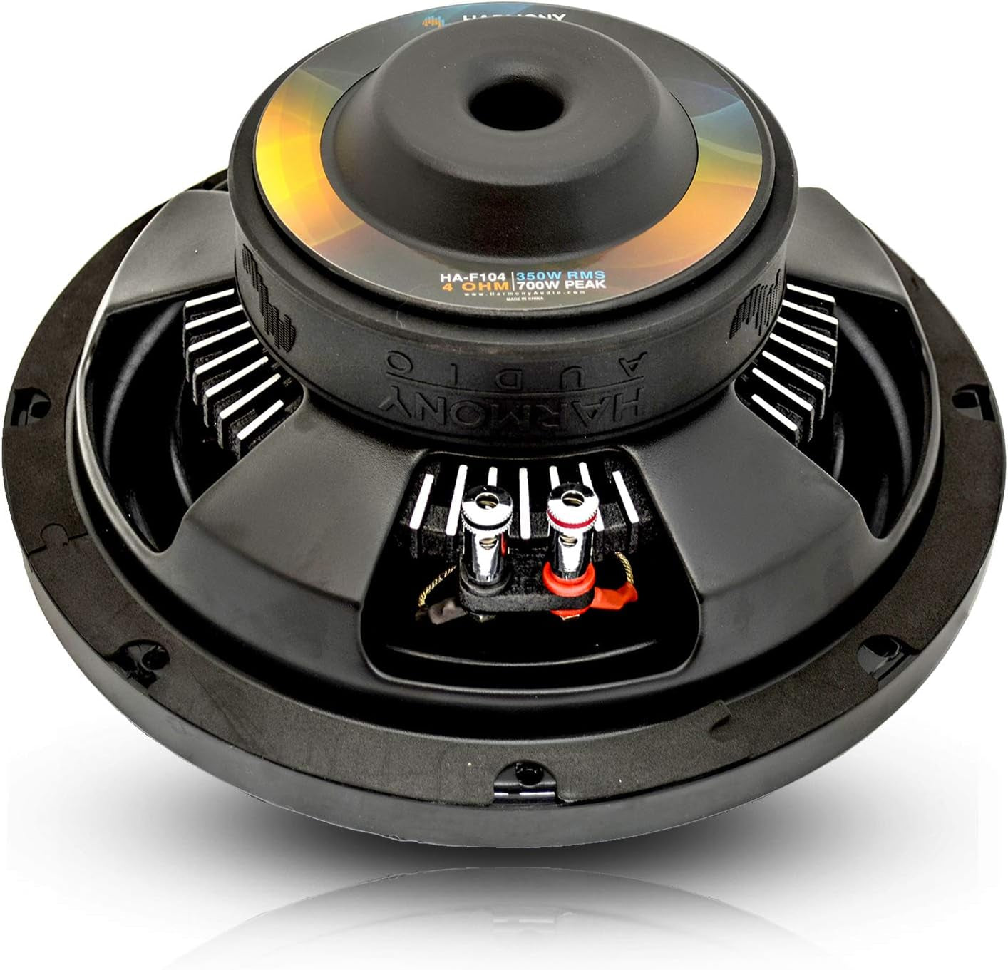 HA-F104 Car Stereo Flatline Series 10" Sub 700W Single 4 Ohm Subwoofer