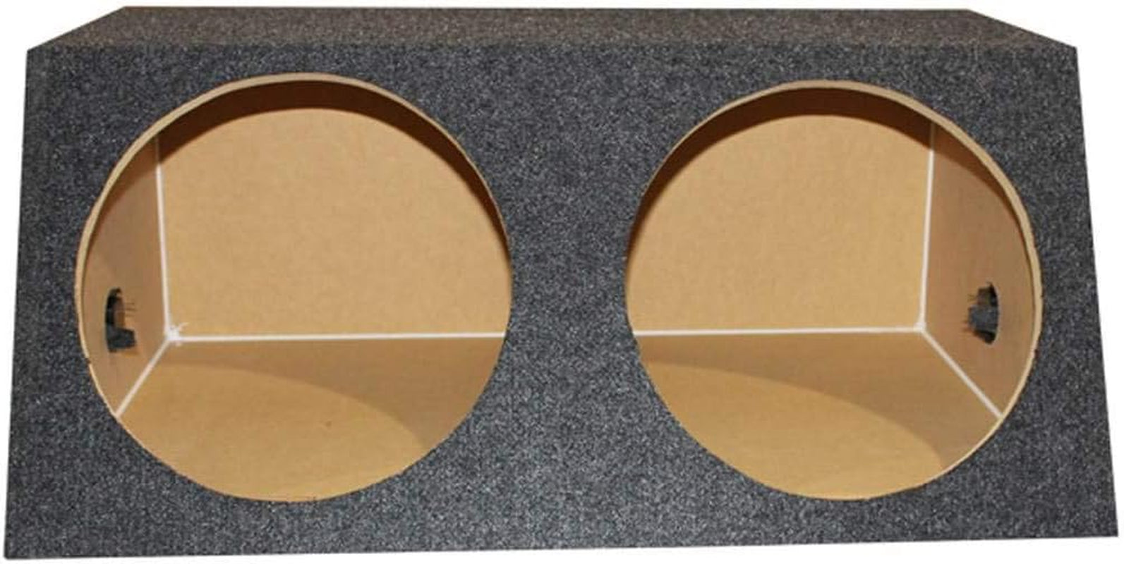 QSMBASS12 Dual 12" Inch Sealed Angled Subwoofer Sub Box Speaker Enclosure