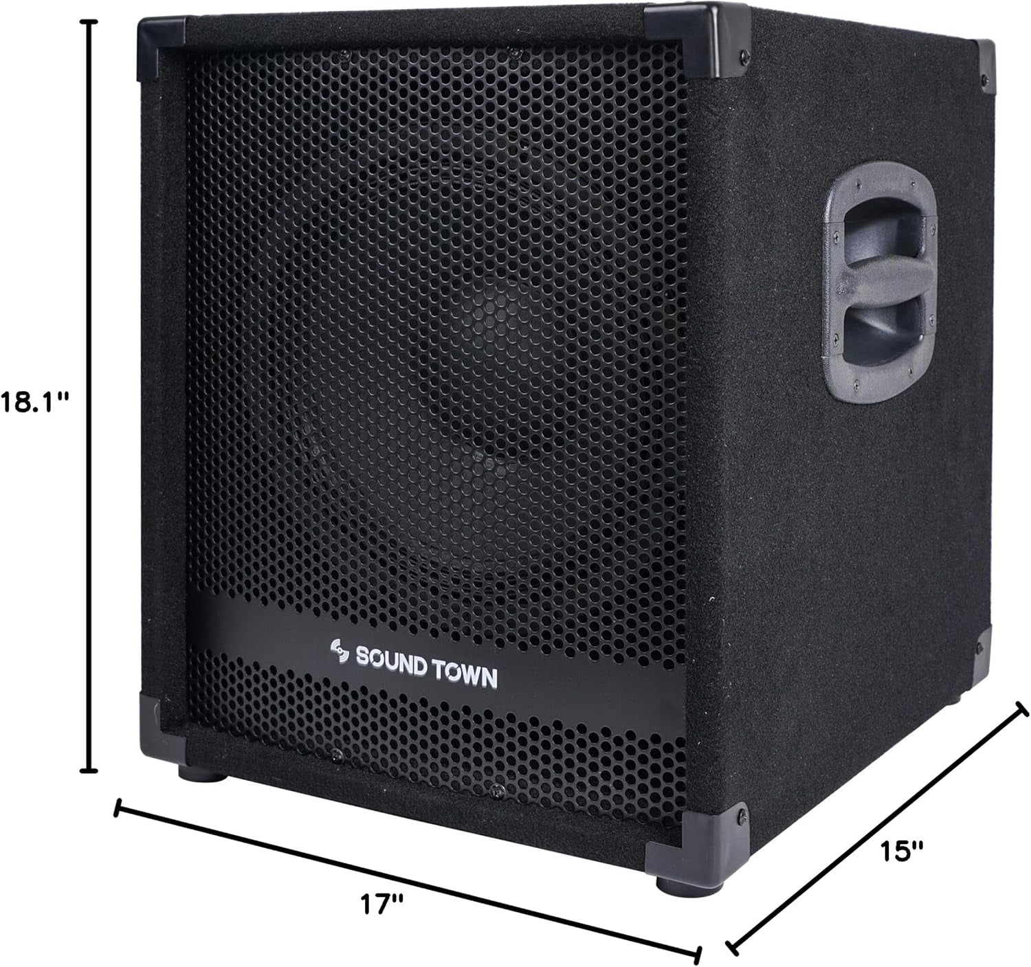 2-Pack 12” 1400 Watts Powered PA DJ Subwoofers with Class-D Amplifiers, 3” Voice Coil (METIS-12SPW-PAIR)