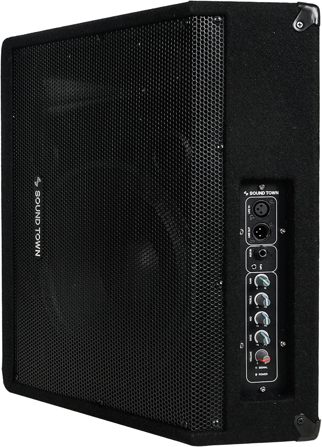 2-Pack Powered DJ PA Stage Monitor Speakers 12” 500W with Compression Driver for Live Sound, Bar, Church (METIS-12MPW-PAIR)