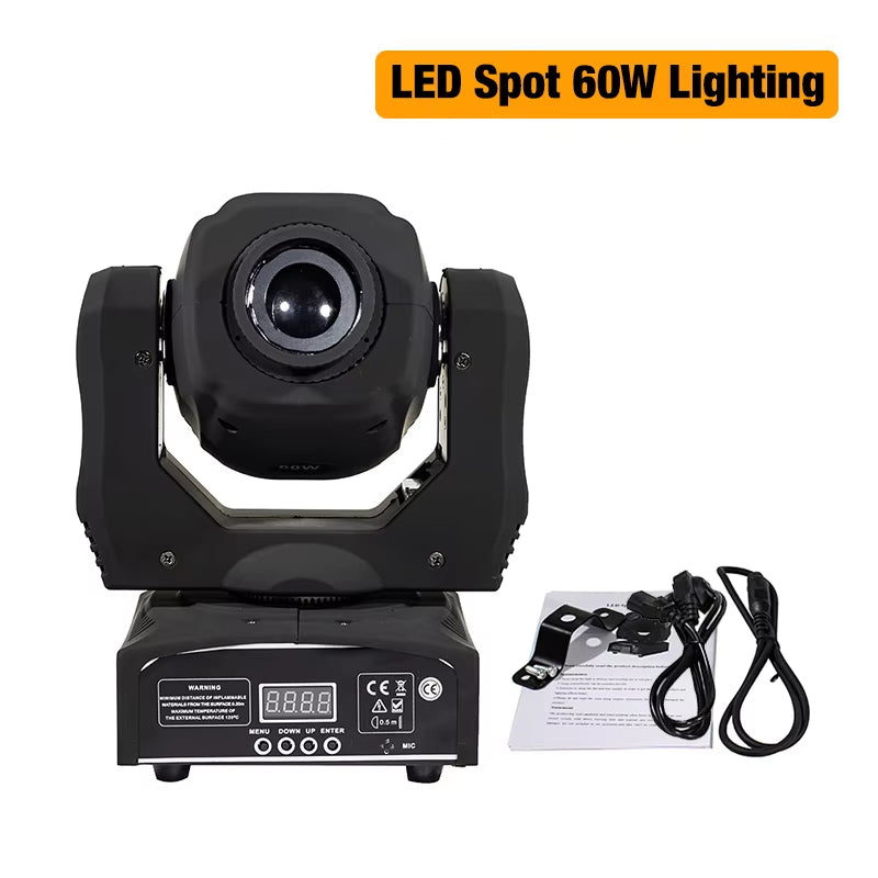 Good Technology LED 60W Moving Head Lighting for DMX512 Stage Effect DJ Festivals Disco Home Entertainments