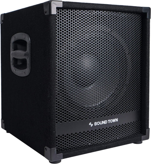2-Pack 12” 1400 Watts Powered PA DJ Subwoofers with Class-D Amplifiers, 3” Voice Coil (METIS-12SPW-PAIR)
