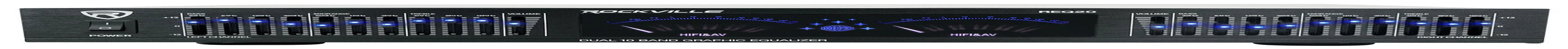 REQ20 19" Pro Rack Mount Dual 10-Band Graphic Equalizer EQ+VU Meters