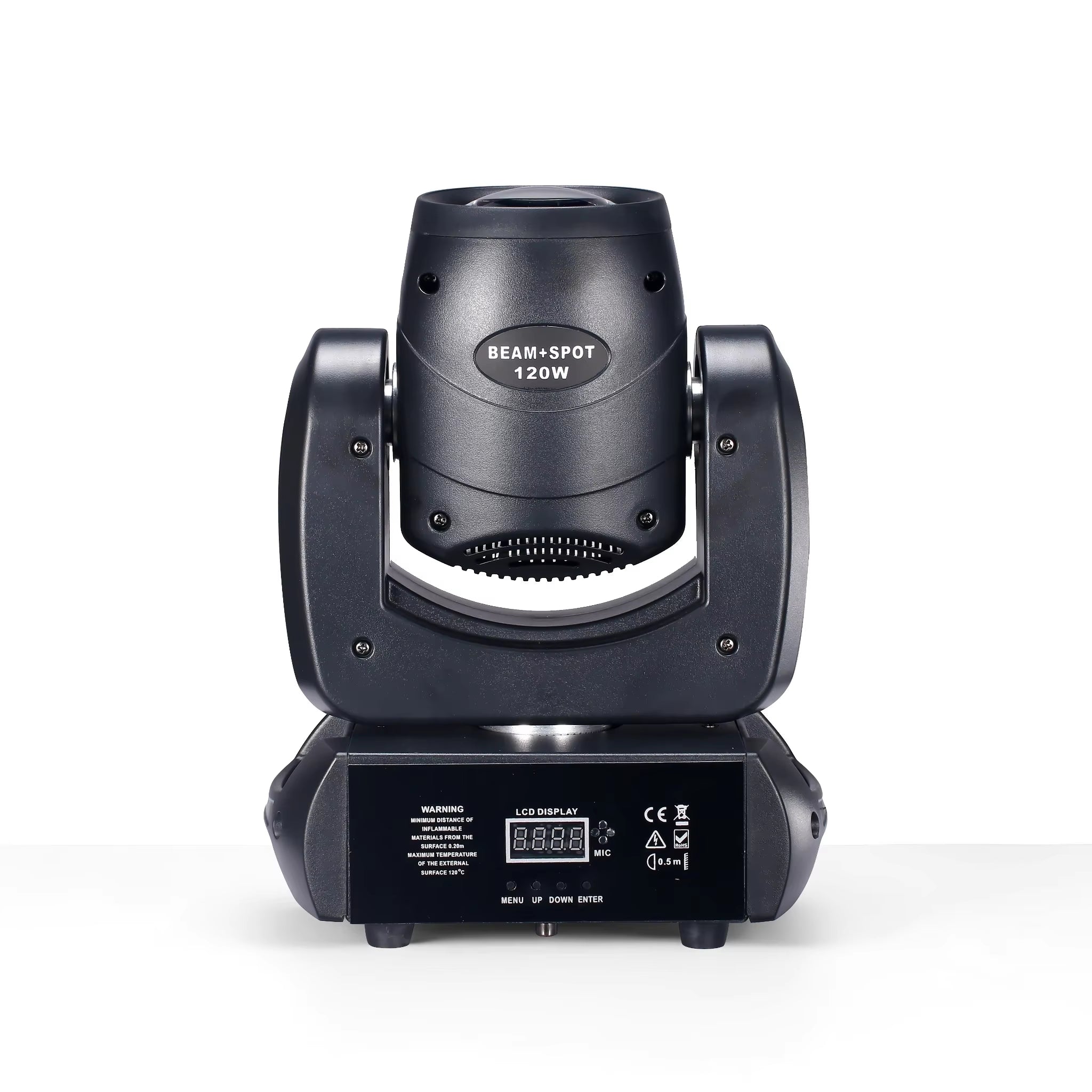 Moving Head Stage Light 120W LED with Sound Activated DMX512 Control Professional DJ Spotlight for Disco Events Church Show Bar