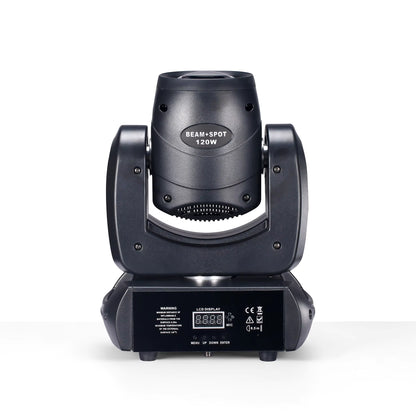 Moving Head Stage Light 120W LED with Sound Activated DMX512 Control Professional DJ Spotlight for Disco Events Church Show Bar