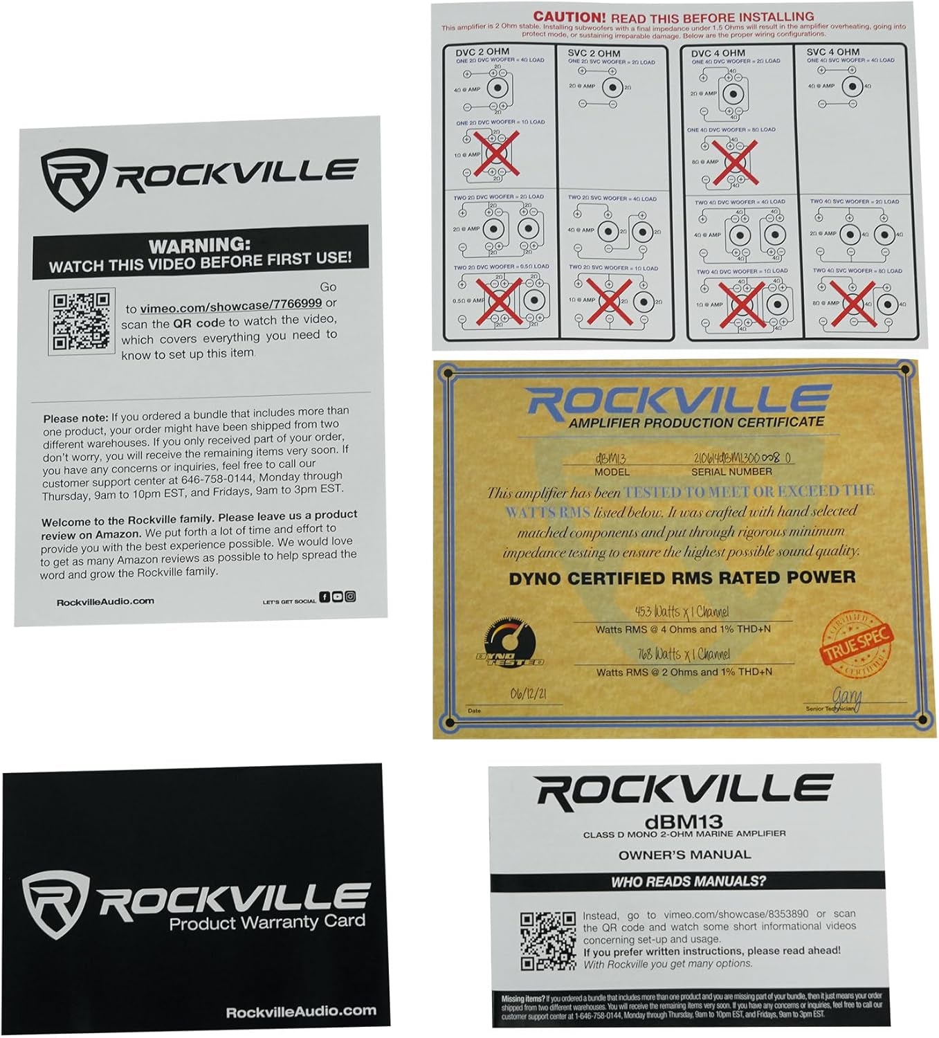 DBM13 3000W Peak/750W RMS Mono Amplifier for Boat Subwoofers, 2 Ohm, Weather-Resistant, Bass Remote, High-Performance Audio