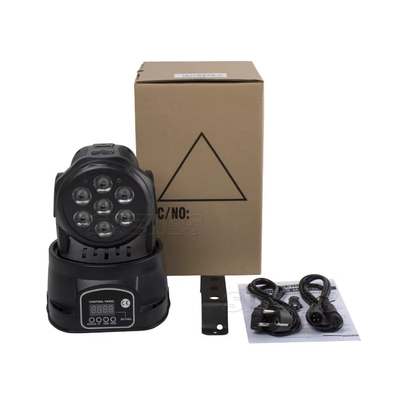 Wash LED 7X12W Rgbw/7X18W 6IN1 Moving Head Light for Disco DJ Music Party Nightclub Dance