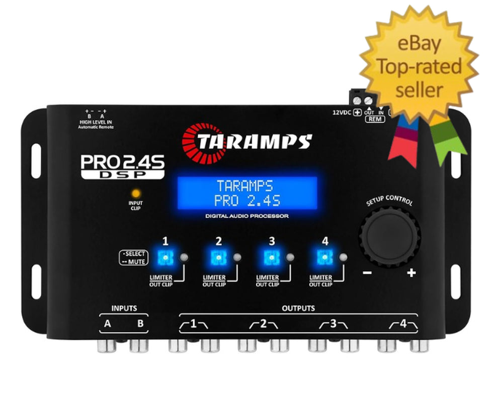 Taramps Pro 2.4S DSP Crossover Full Digital Signal Processor & 15-Band Equalizer