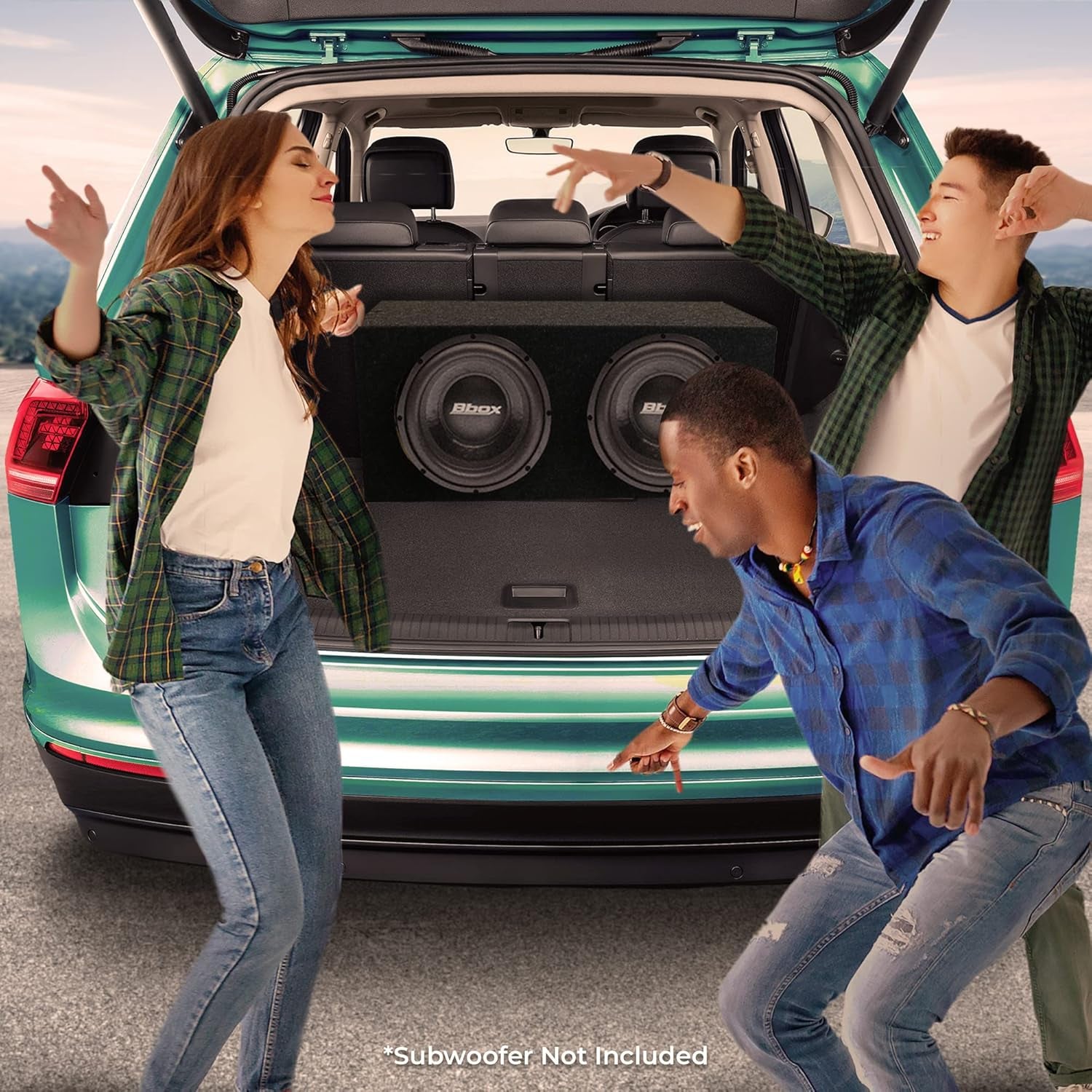 Bbox Dual Sealed 12 Inch Subwoofer Enclosure - Pro Audio Tuned Dual Sealed Car Subwoofer Boxes & Enclosures - Premium Subwoofer Box Improves Audio Quality, Sound & Bass - Spring Terminals