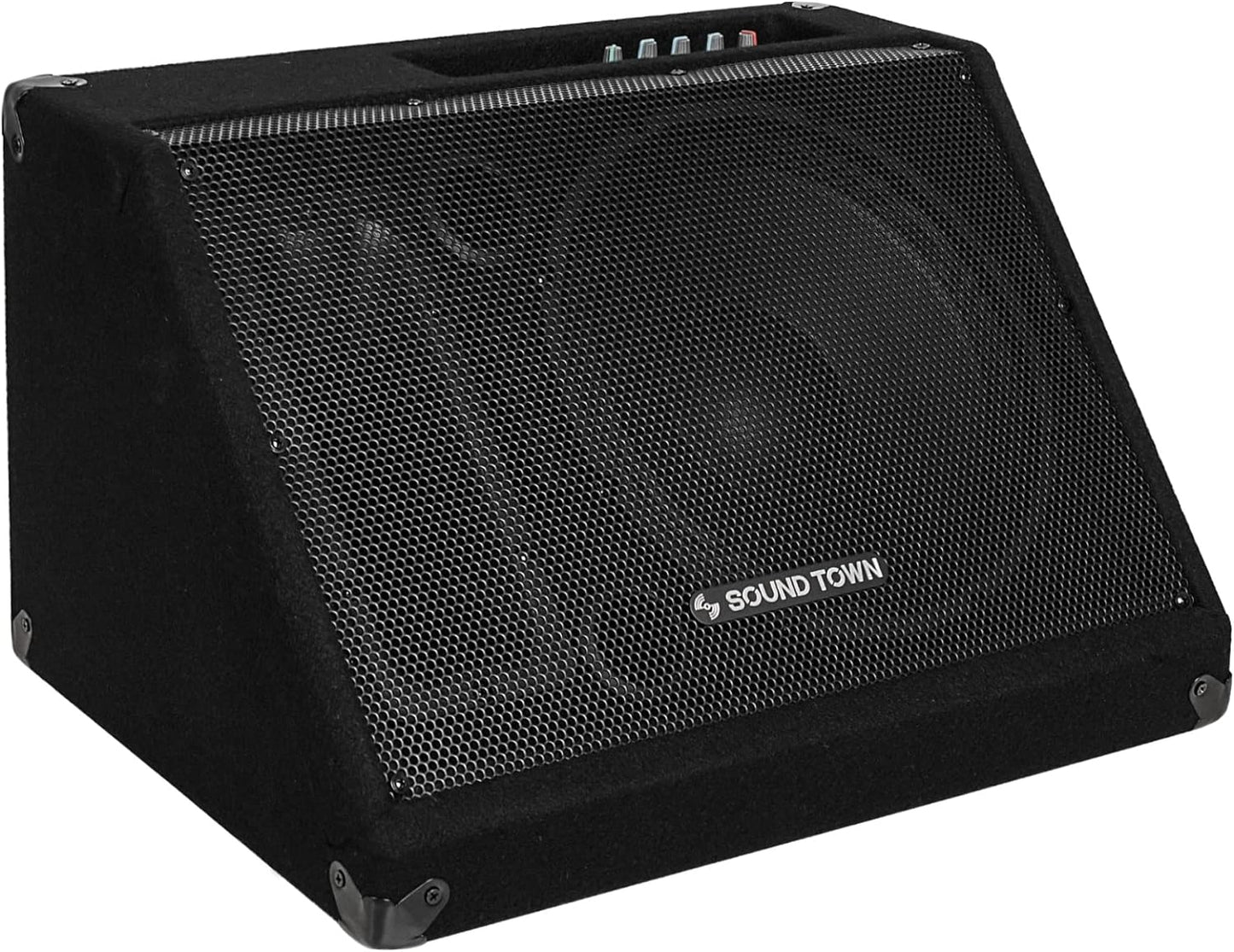 2-Pack Powered DJ PA Stage Monitor Speakers 12” 500W with Compression Driver for Live Sound, Bar, Church (METIS-12MPW-PAIR)