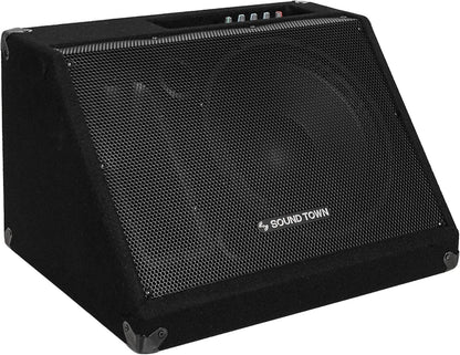 2-Pack Powered DJ PA Stage Monitor Speakers 12” 500W with Compression Driver for Live Sound, Bar, Church (METIS-12MPW-PAIR)