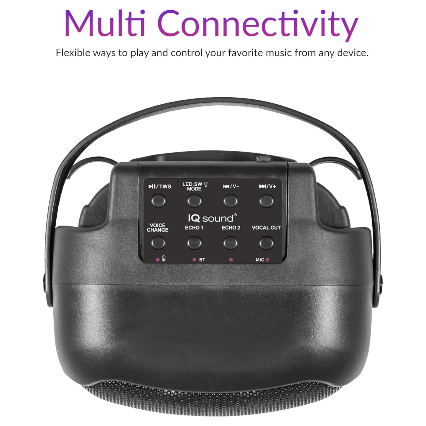 IQ Sound Karaoke Kraze 2X 4-Inch Portable Bluetooth Speaker