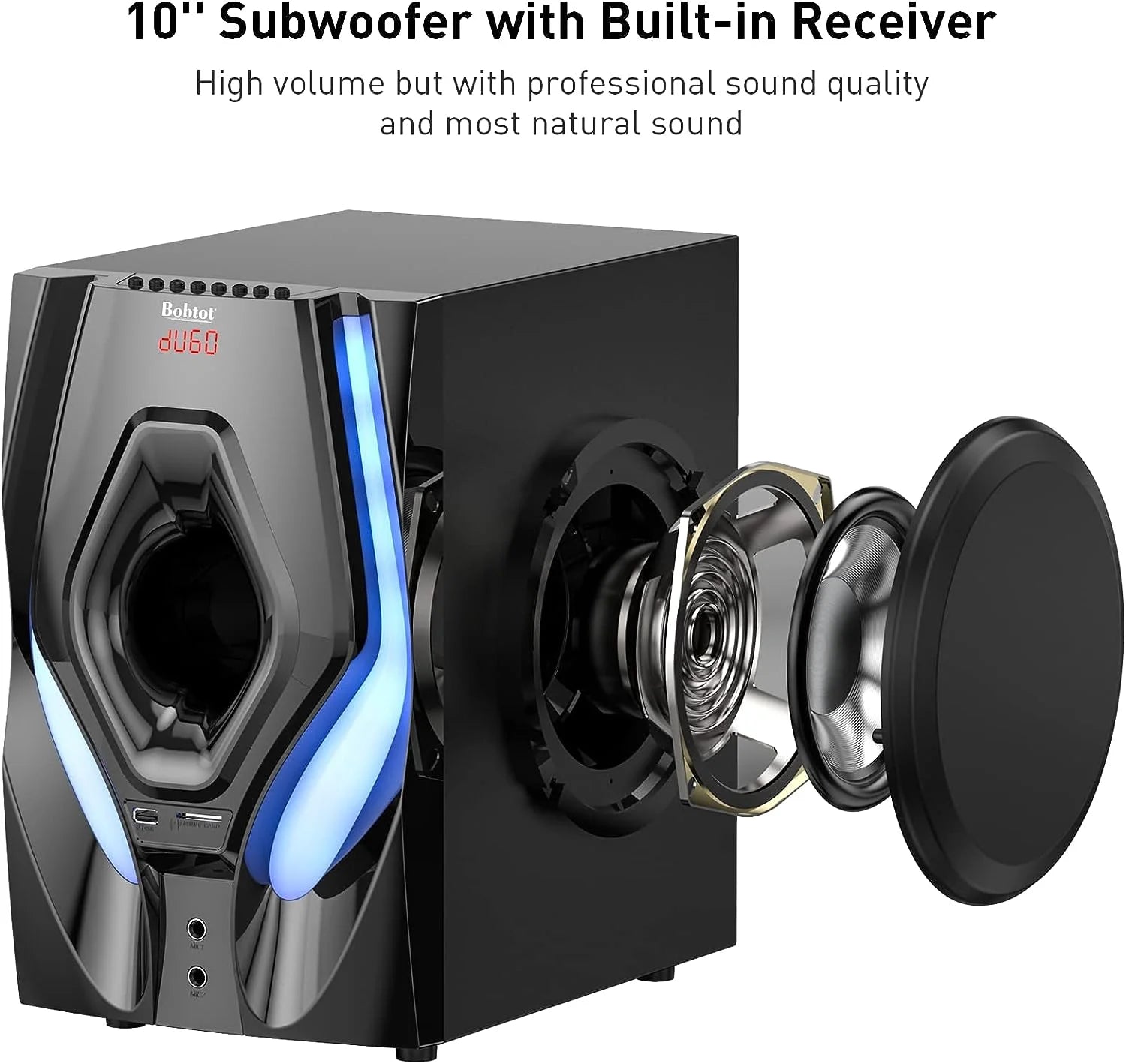 5.1 Bluetooth Home Theater Systems Surround Sound Speakers 1200 Watts 10 Inch Subwoofer 5.1/2.1 Channel Audio Stereo System with HDMI ARC Optical & USB Input for TV Ultra HD AV DVD FM Radio