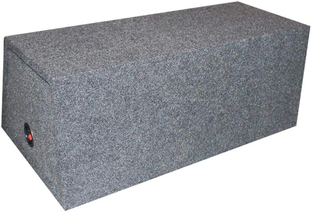 QSMBASS12 Dual 12" Inch Sealed Angled Subwoofer Sub Box Speaker Enclosure
