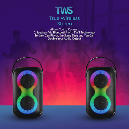 IQ Sound Karaoke Kraze 2X 4-Inch Portable Bluetooth Speaker